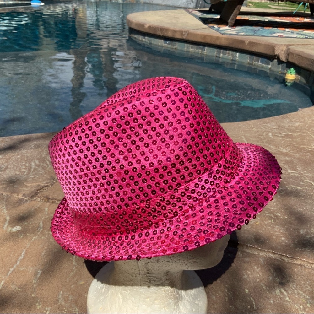Mob Museum Fedora Pink Sequins - Picture 10 of 10